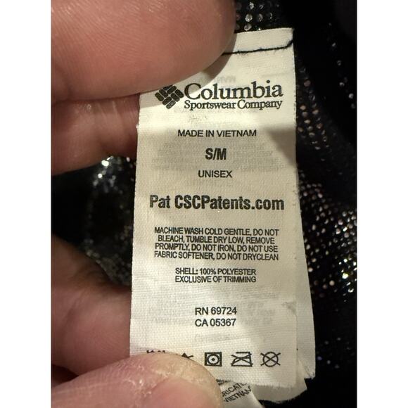 Lot Of 2 Columbia Unisex Black Blue Fleece OMNI-HEAT Warm Beanies Size S/M - Picture 5 of 6